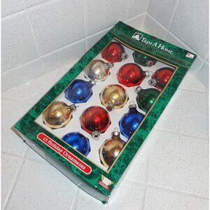 Vintage Trim A Home Multicolor 13 Christmas Ornaments glass ball retro